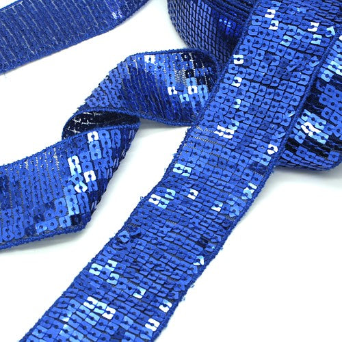 BLUE SEQUIN RIBBON TRIM - sarahi.NYC