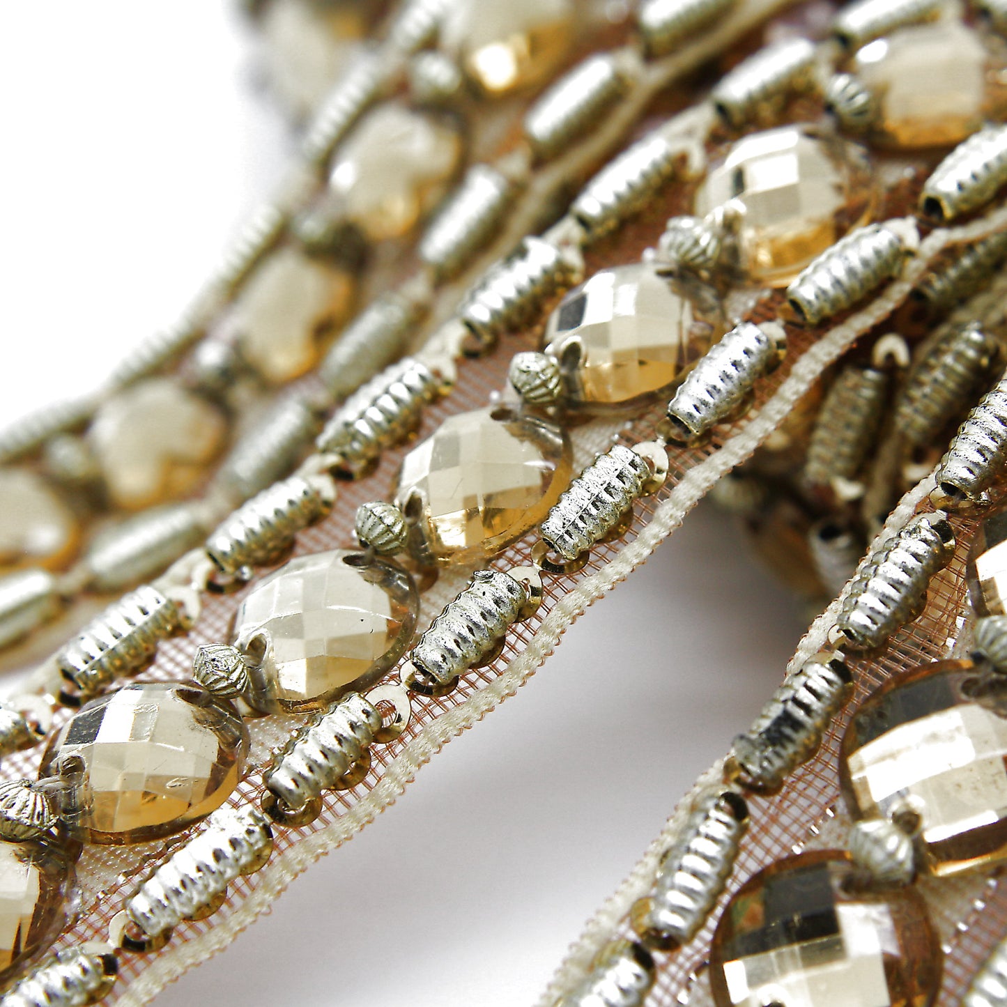 GOLD BEADED RHINESTONE TRIM - sarahi.NYC