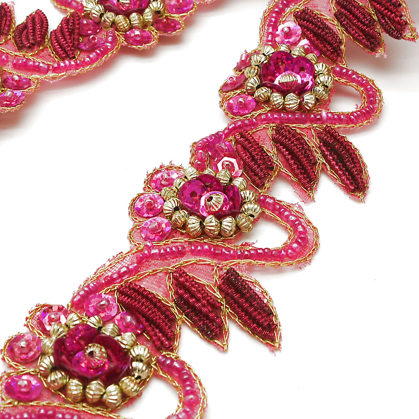 PINK SEQUIN SWIRL TRIM - sarahi.NYC
