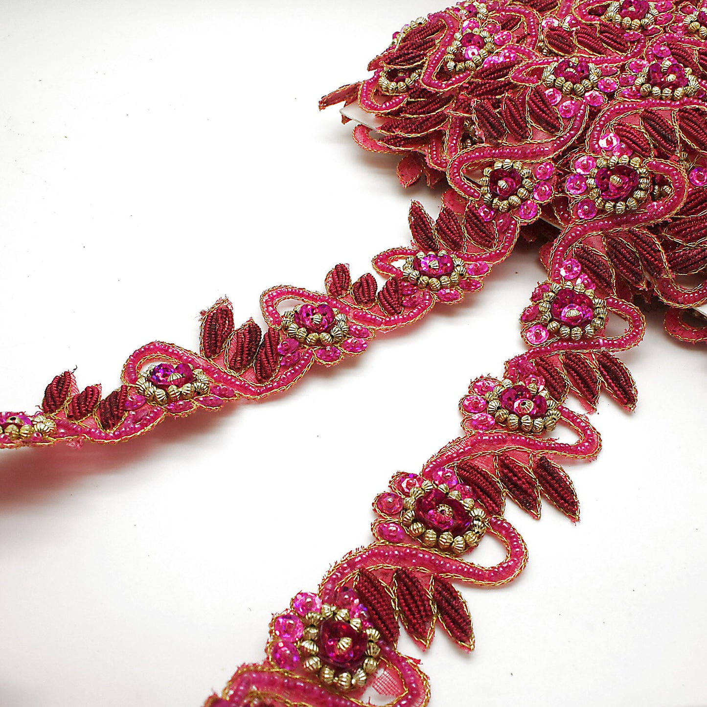 PINK SEQUIN SWIRL TRIM - sarahi.NYC