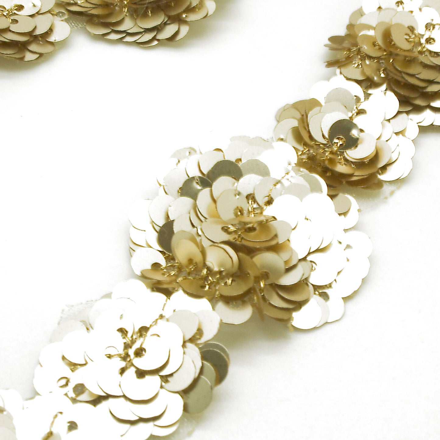 GOLD SEQUIN FLORAL TRIM - sarahi.NYC