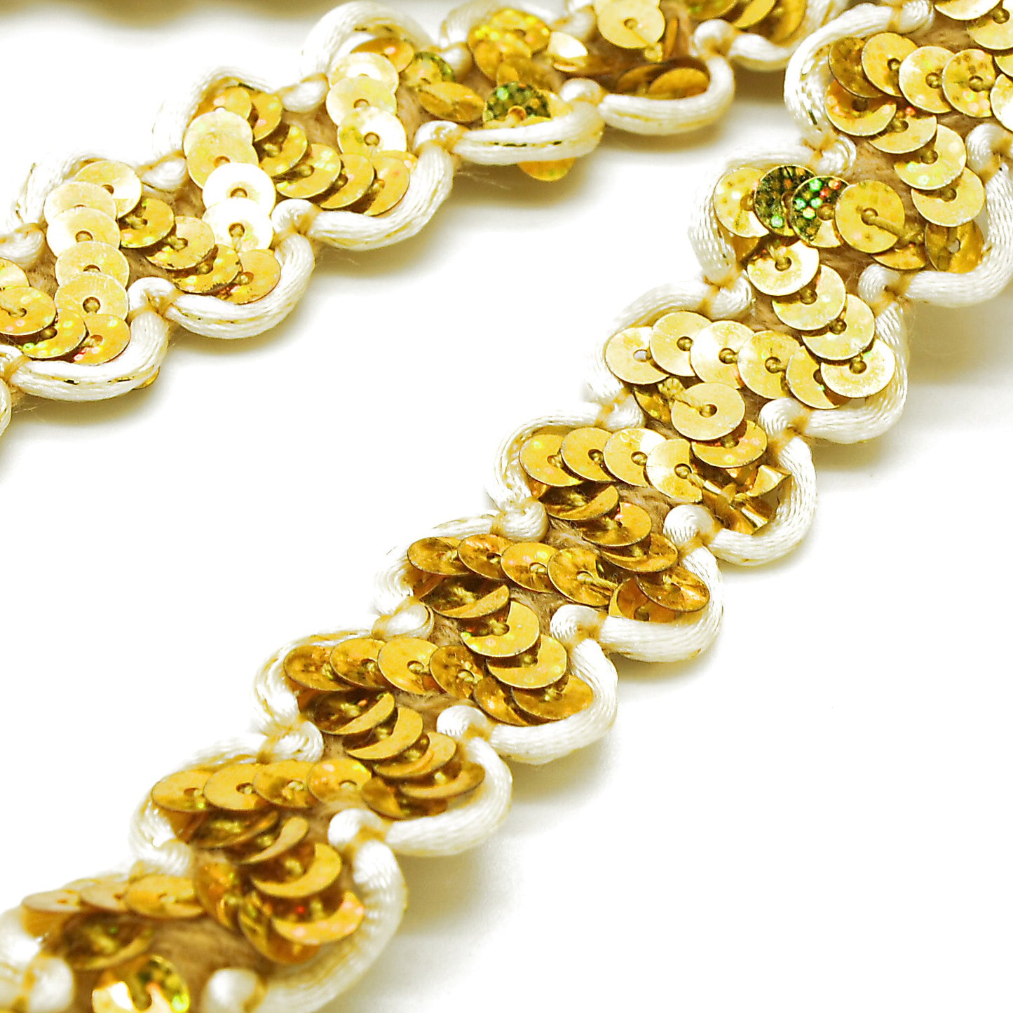 YELLOW GOLD SEQUIN TRIM - sarahi.NYC