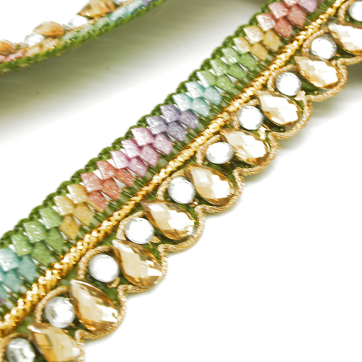 MULTICOLOR RHINESTONE EDGING TRIM - sarahi.NYC