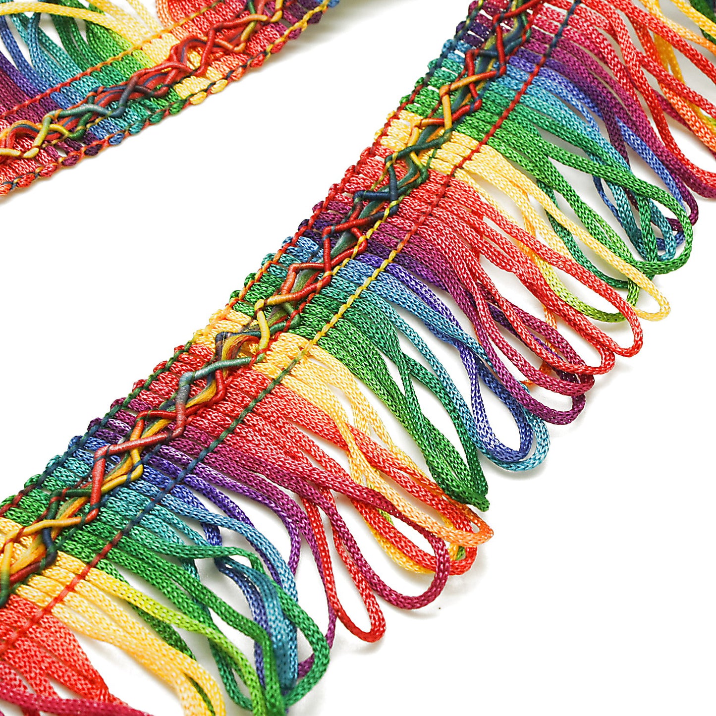 MULTICOLOR RAINBOW FRINGE TRIM - sarahi.NYC