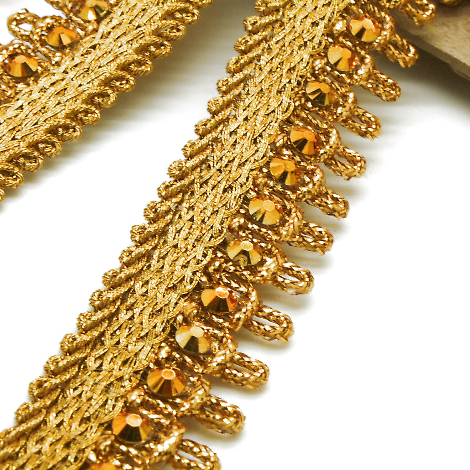 GOLD RHINESTONE EDGING TRIM - sarahi.NYC