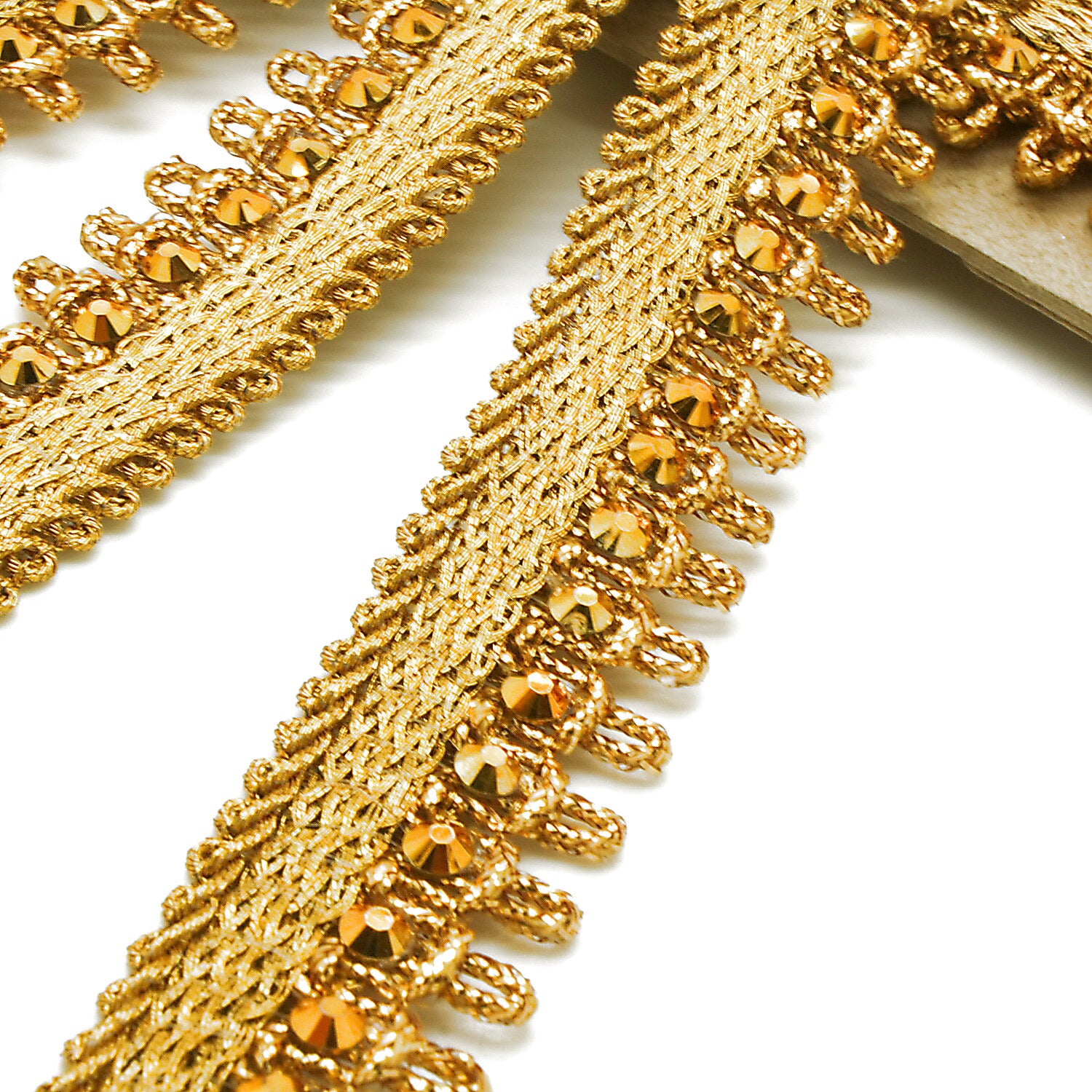 GOLD RHINESTONE EDGING TRIM - sarahi.NYC