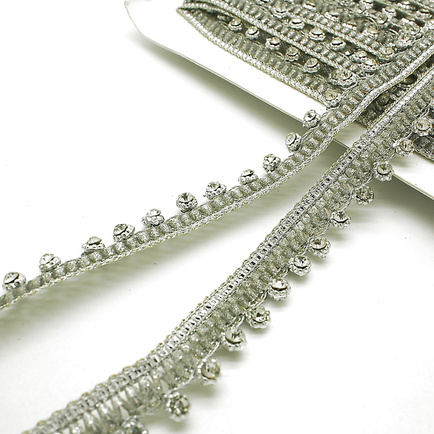 SILVER RHINESTONE EDGING TRIM - sarahi.NYC