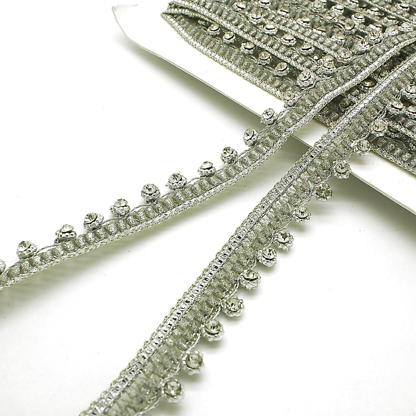 SILVER RHINESTONE EDGING TRIM - sarahi.NYC
