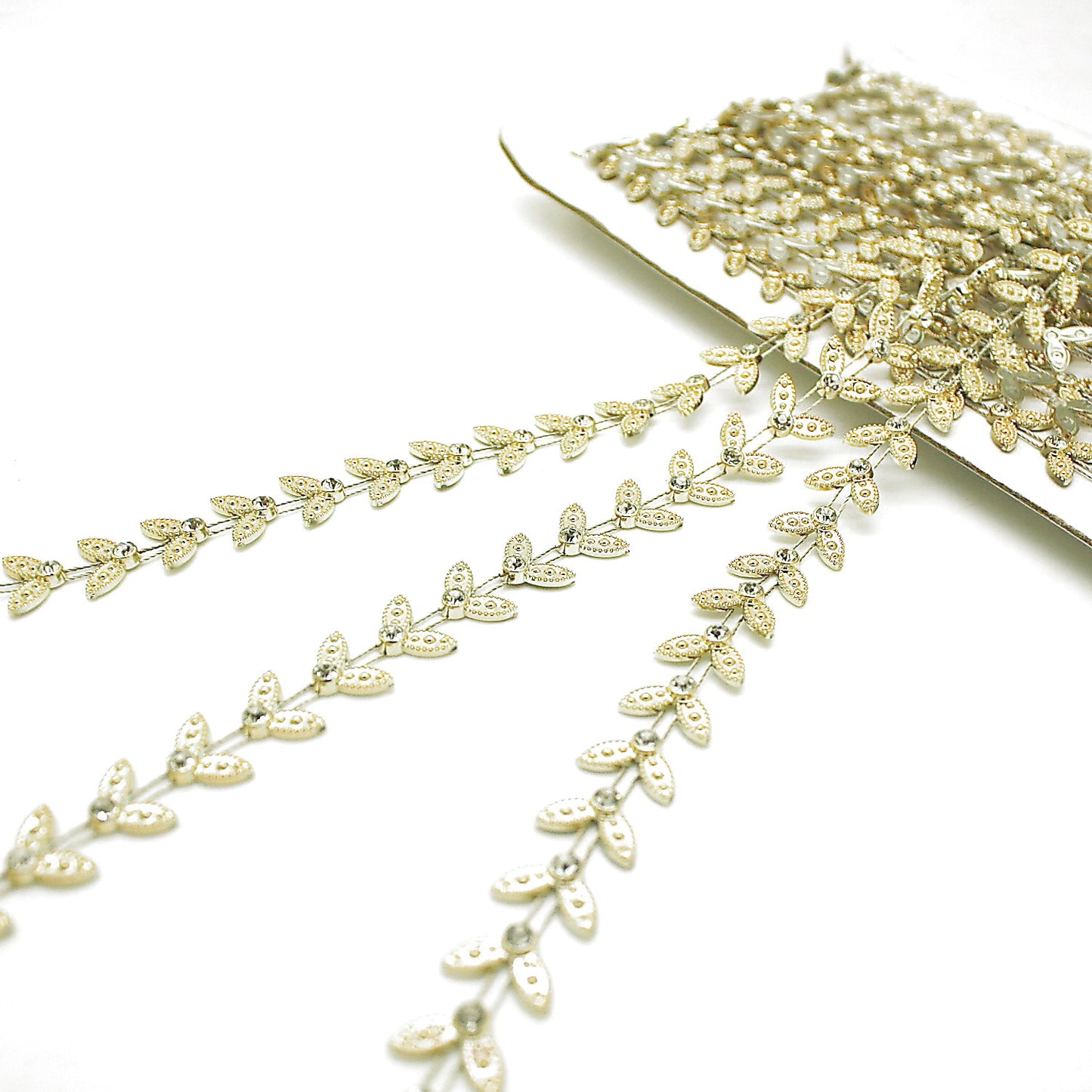 GOLD CRYSTAL PETAL TRIM - sarahi.NYC