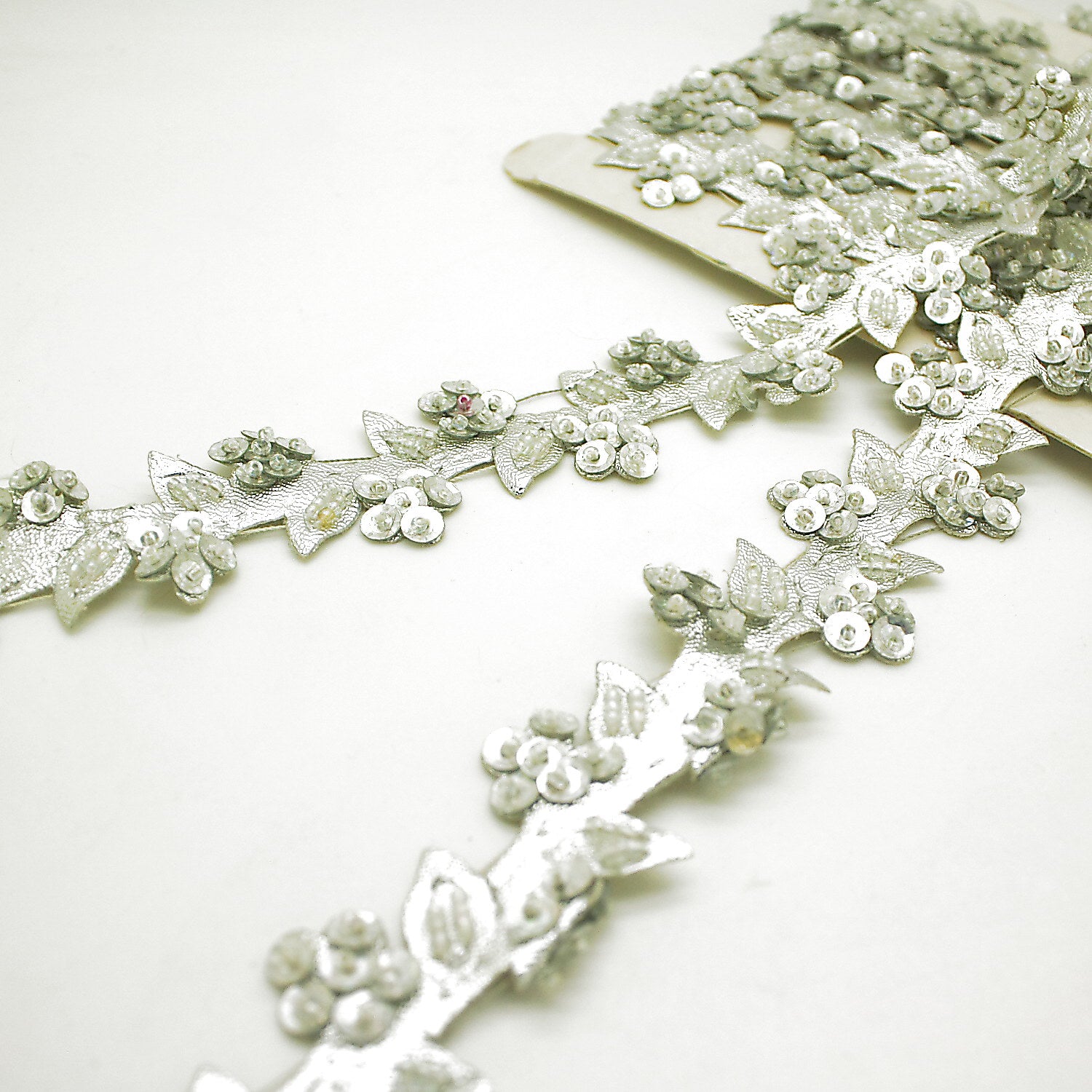 SILVER BEADED EDGING TRIM - sarahi.NYC