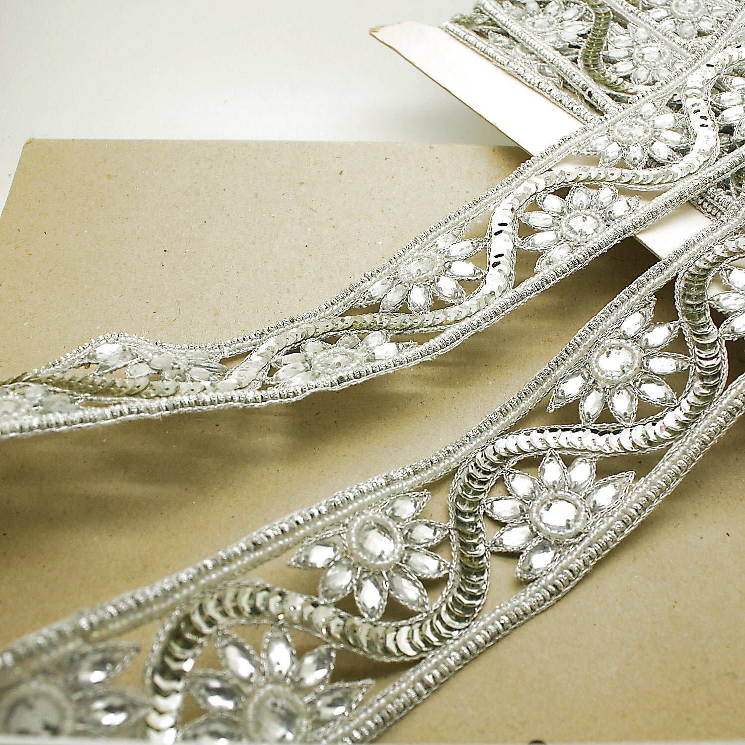 SILVER RHINESTONE TRIM - sarahi.NYC