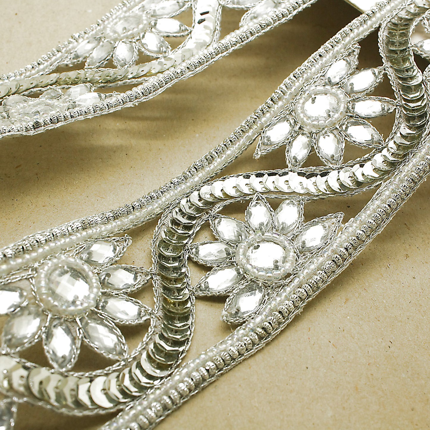 SILVER RHINESTONE TRIM - sarahi.NYC