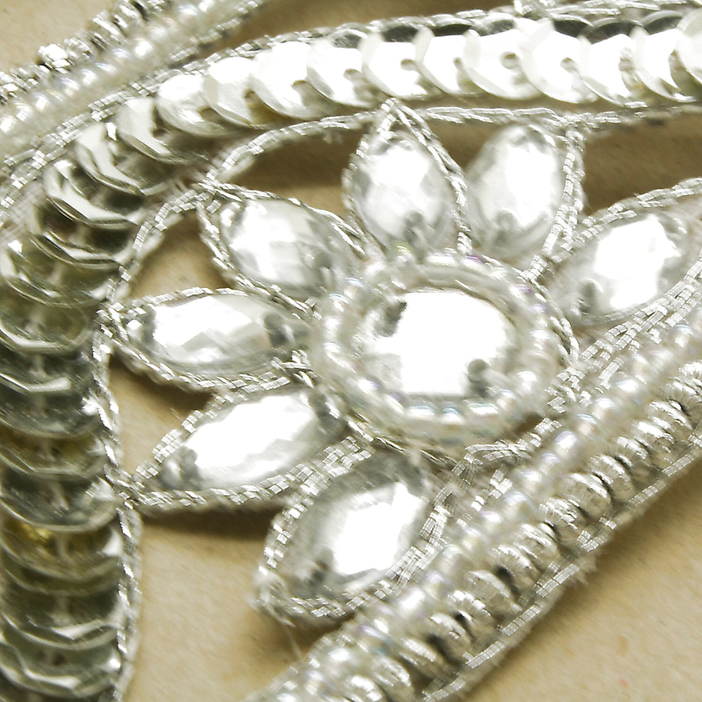 SILVER RHINESTONE TRIM - sarahi.NYC
