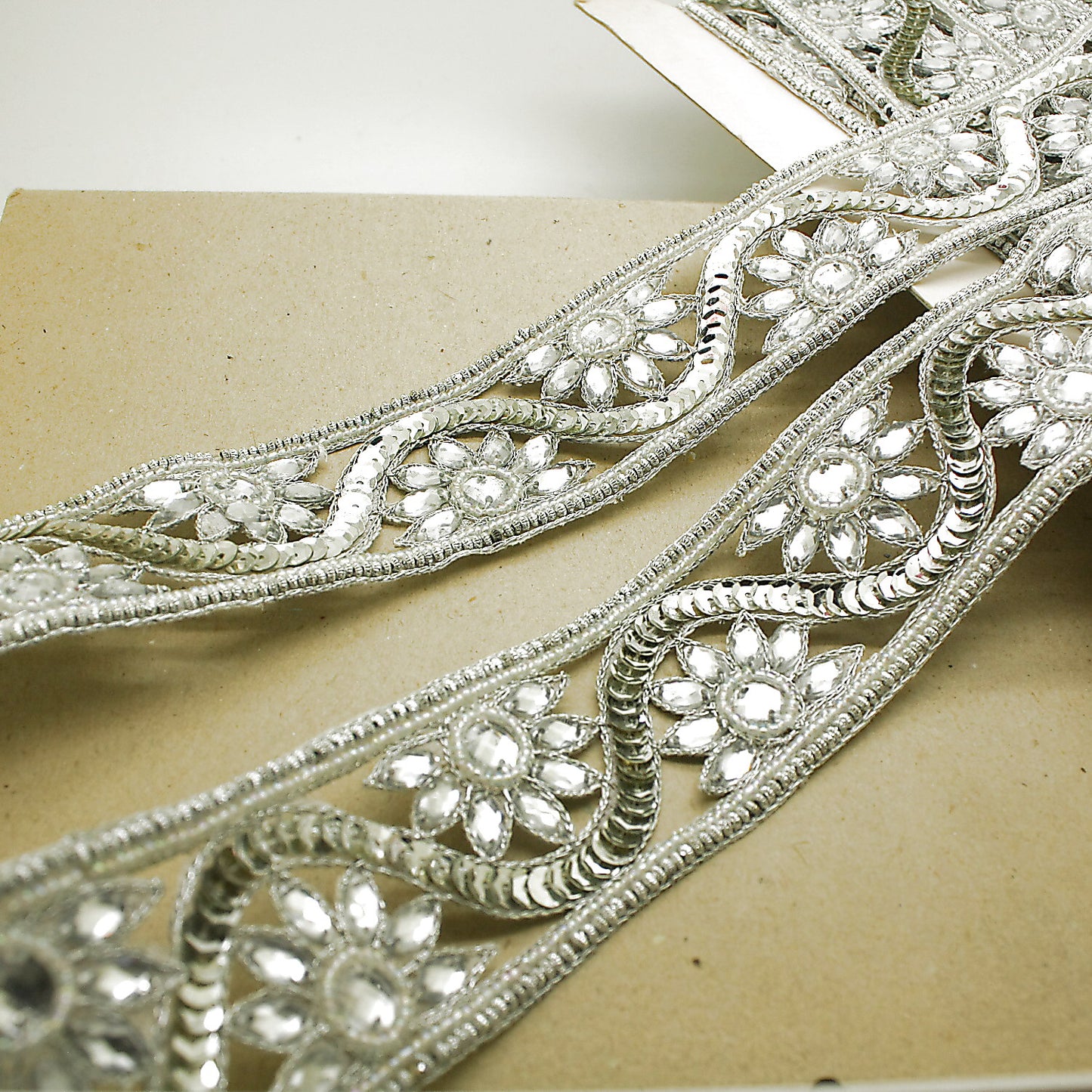 SILVER RHINESTONE TRIM - sarahi.NYC