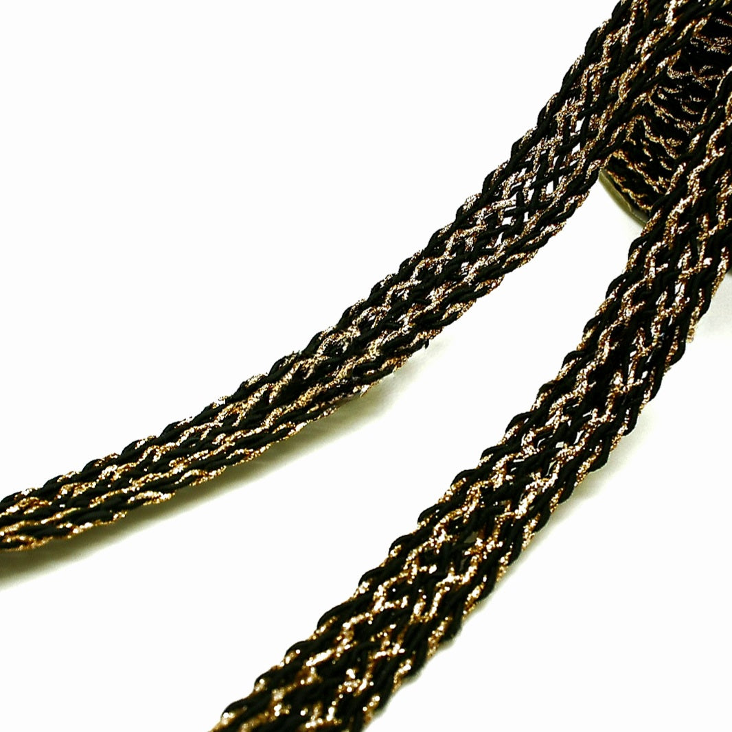 BLACK GOLD WOVEN TRIM - sarahi.NYC