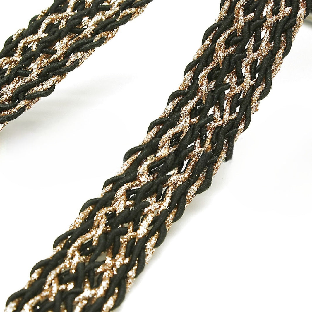 BLACK GOLD WOVEN TRIM - sarahi.NYC