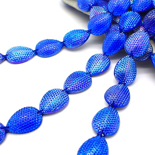 BLUE TEARDROP GEM TRIM - sarahi.NYC