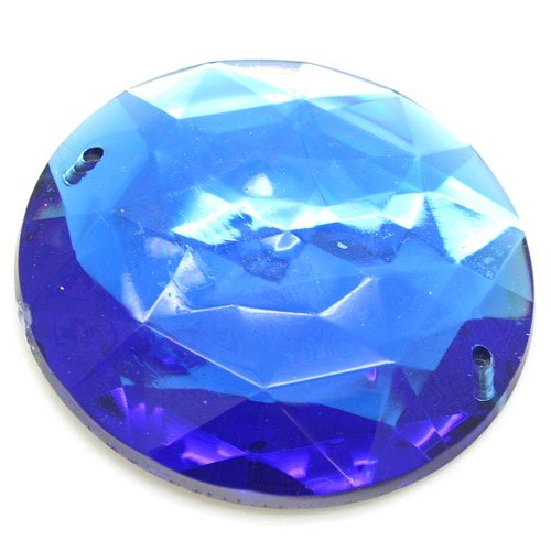 40 mm LARGE CIRCLE RHINESTONE x 5 pieces - sarahi.NYC