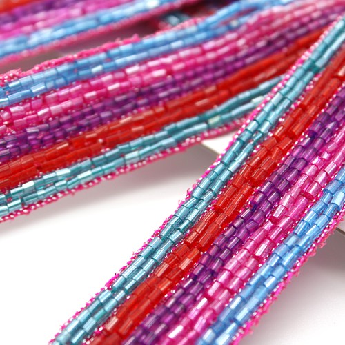 MULTI COLOUR BUGLE BEAD TRIM - sarahi.NYC