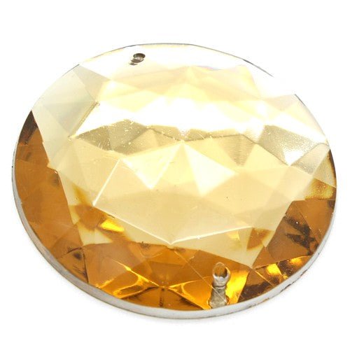 40 mm LARGE CIRCLE RHINESTONE x 5 pieces - sarahi.NYC