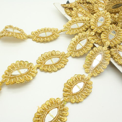 GOLD MIRROR SEQUIN TRIM - sarahi.NYC