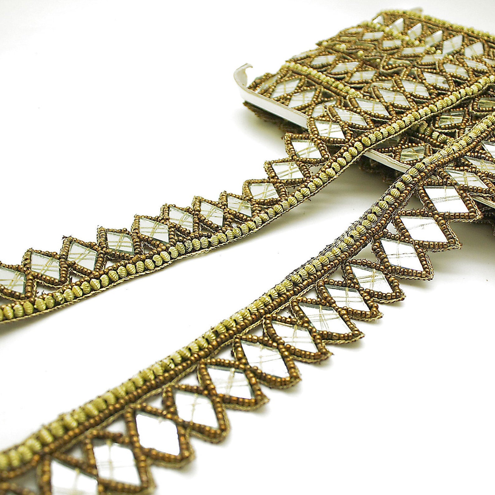 BROWN GOLD MIRROR TRIM - sarahi.NYC