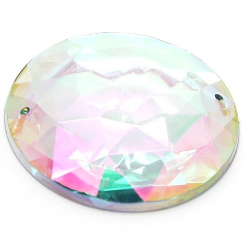 40 mm LARGE CIRCLE RHINESTONE x 5 pieces - sarahi.NYC