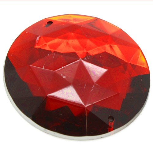 40 mm LARGE CIRCLE RHINESTONE x 5 pieces - sarahi.NYC