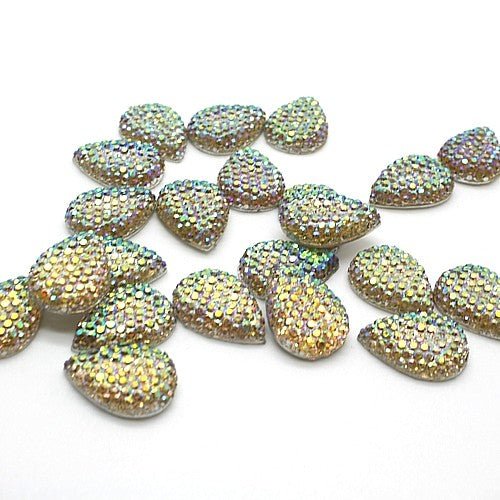 19 mm TEARDROP RHINESTONE x 10 pieces - sarahi.NYC
