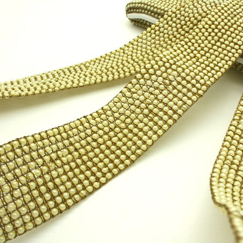 GOLD PEARL WOVEN TRIM - sarahi.NYC