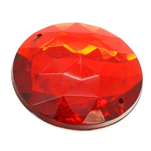 40 mm LARGE CIRCLE RHINESTONE x 5 pieces - sarahi.NYC