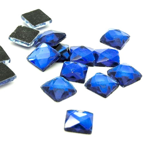 20 X BLUE SQUARE HOTFIX GLASS CRYSTALS   - sarahi.NYC