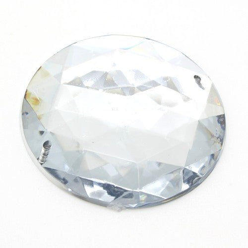 40 mm LARGE CIRCLE RHINESTONE x 5 pieces - sarahi.NYC