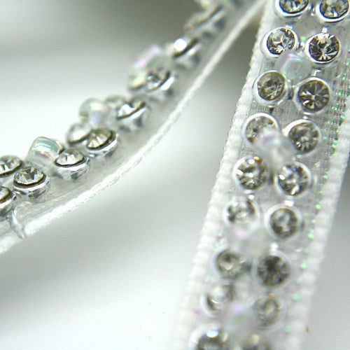 WHITE FAUX CRYSTAL TRIM - sarahi.NYC