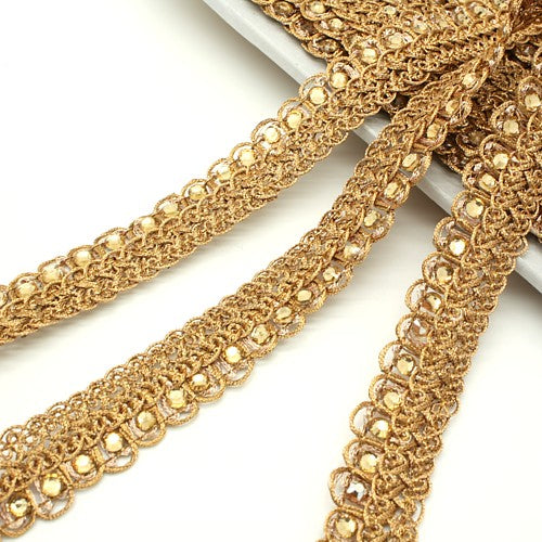 BRONZE RHINESTONE EDGING TRIM - sarahi.NYC