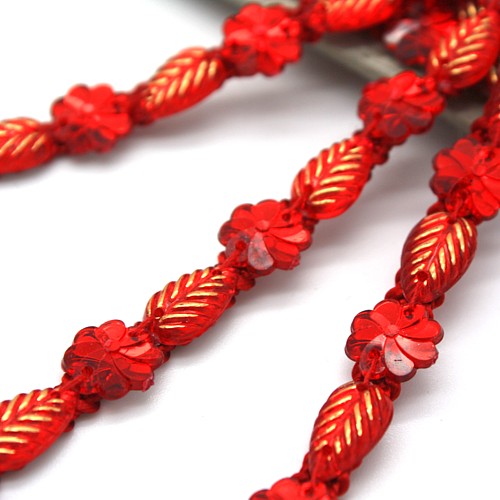 RED RHINESTONE TRIM - sarahi.NYC