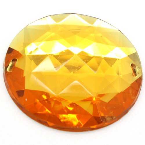 40 mm LARGE CIRCLE RHINESTONE x 5 pieces - sarahi.NYC