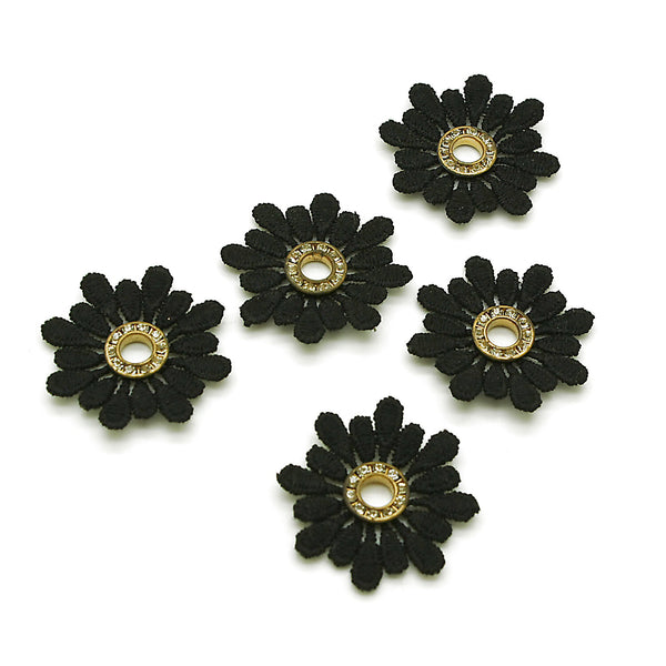 10 X BLACK FLOWER MOTIFS - SARAHI.NYC