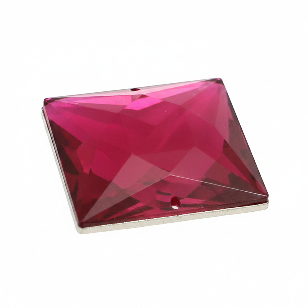 30 mm LARGE SQUARE RHINESTONE x 5 pieces - sarahi.NYC