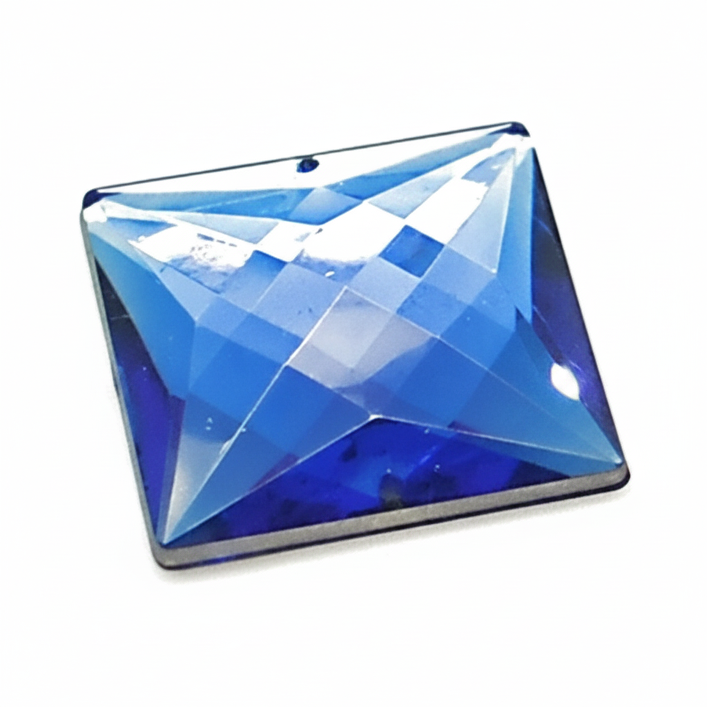 30 mm LARGE SQUARE RHINESTONE x 5 pieces - sarahi.NYC