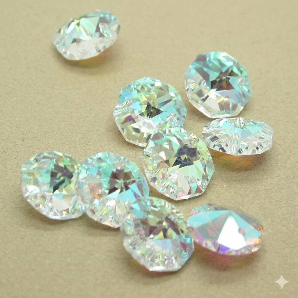 10 AB SEW ON CRYSTALS 14mm - sarahi.NYC