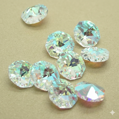 10 AB SEW ON CRYSTALS 14mm - sarahi.NYC