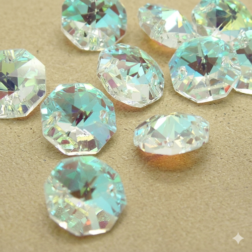 10 AB SEW ON CRYSTALS 14mm - sarahi.NYC