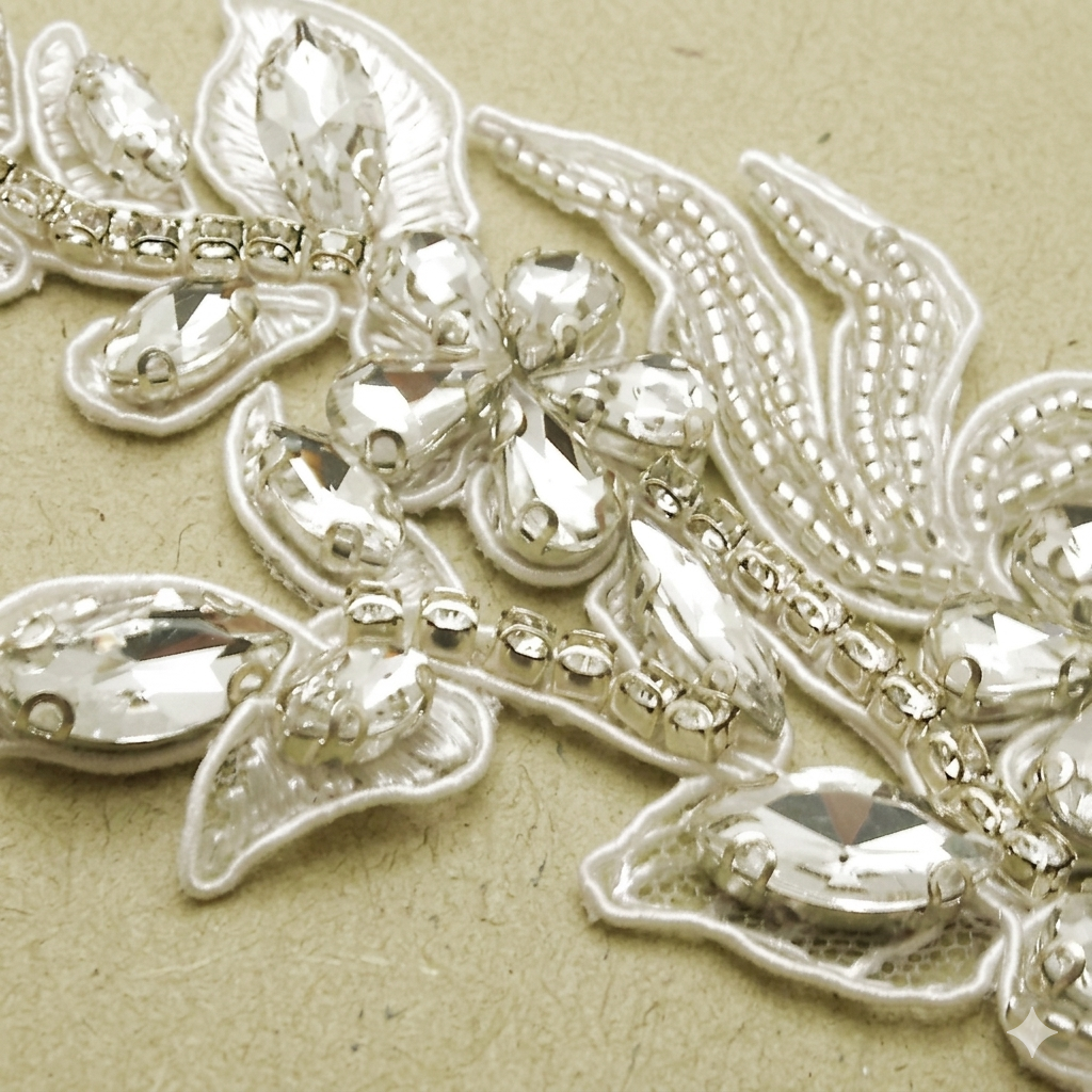 SILVER NET STONE APPLIQUE - sarahi.NYC