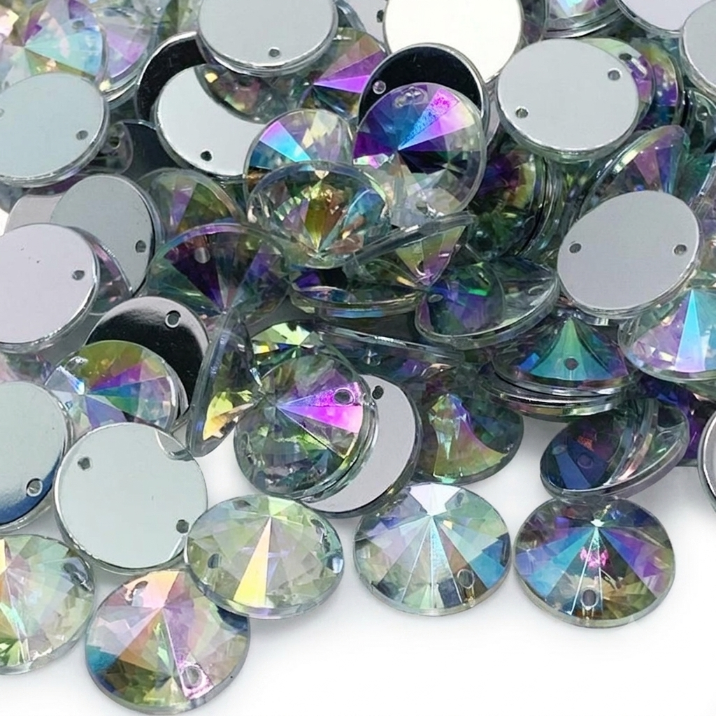 PACK OF 50 - 10mm ROUND FLATBACK RHINESTONES - sarahi.NYC