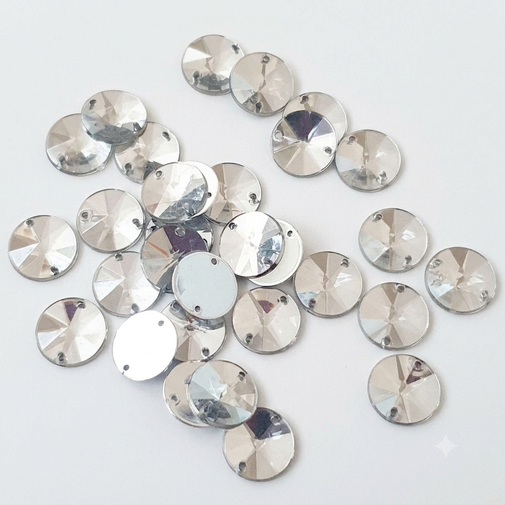PACK OF 50 - 10mm ROUND FLATBACK RHINESTONES - sarahi.NYC