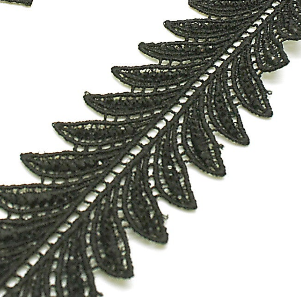 BLACK RHINESTONE RIBBON TRIM - sarahi.NYC