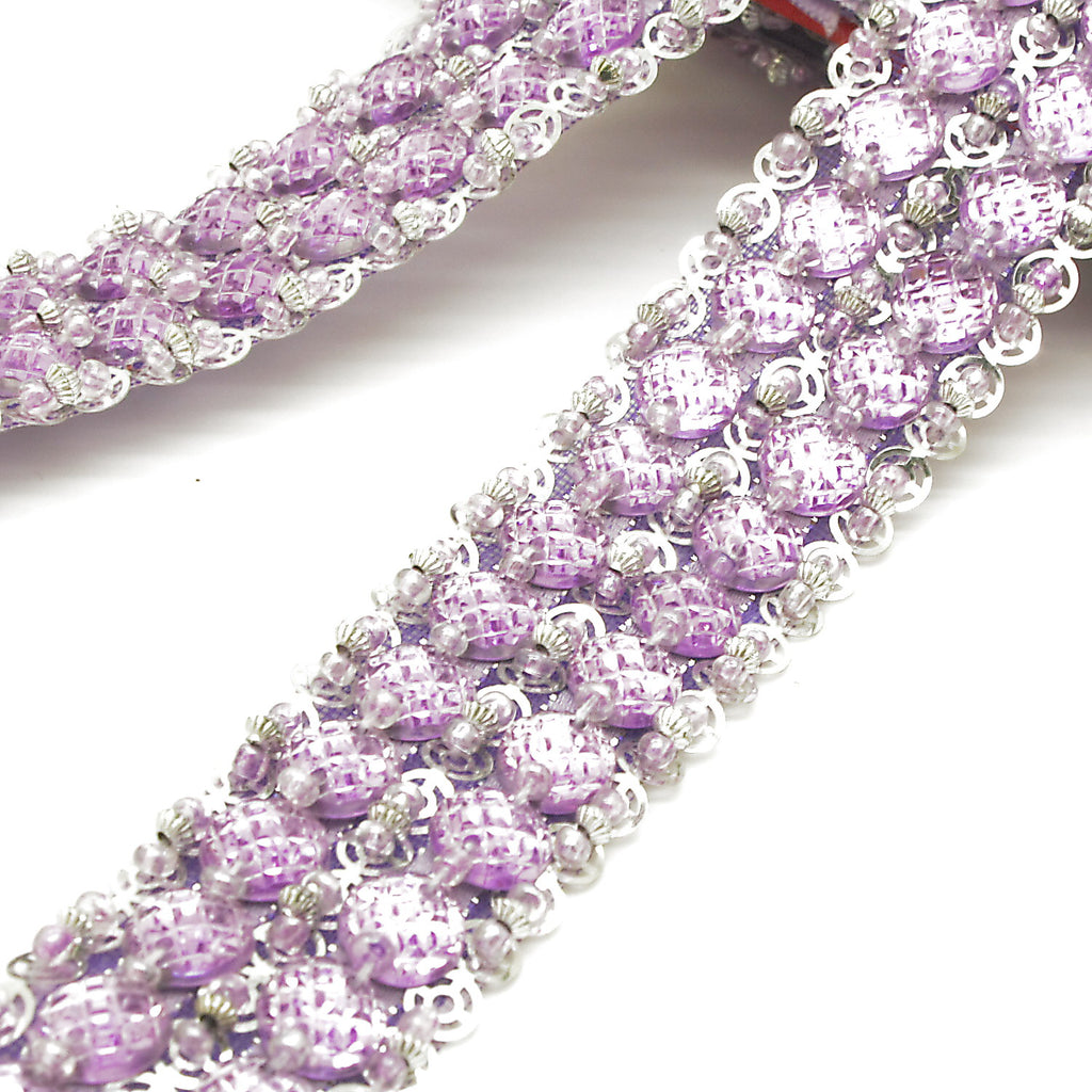 LILAC RHINESTONE BEADED TRIM - sarahi.NYC
