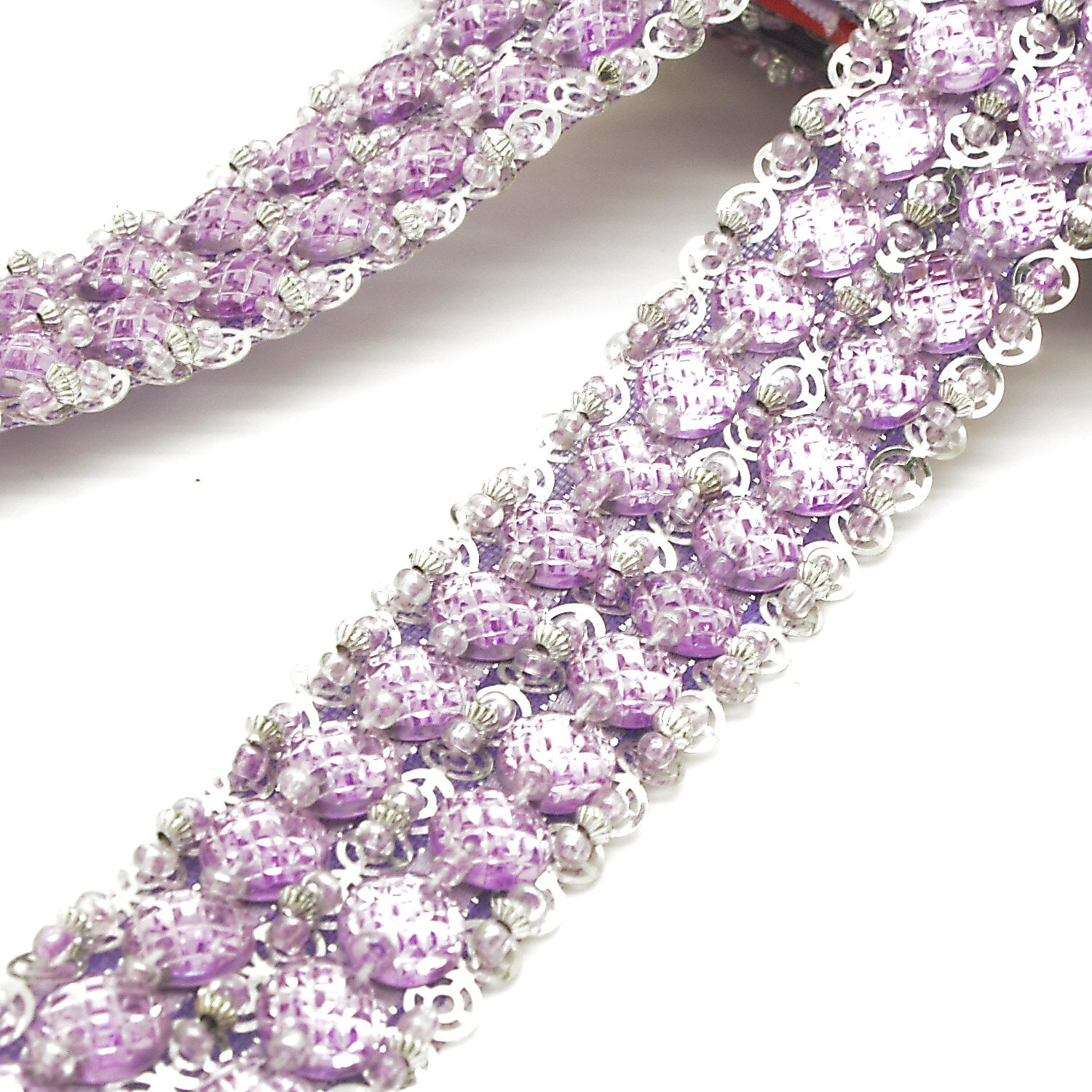 LILAC RHINESTONE BEADED TRIM - sarahi.NYC