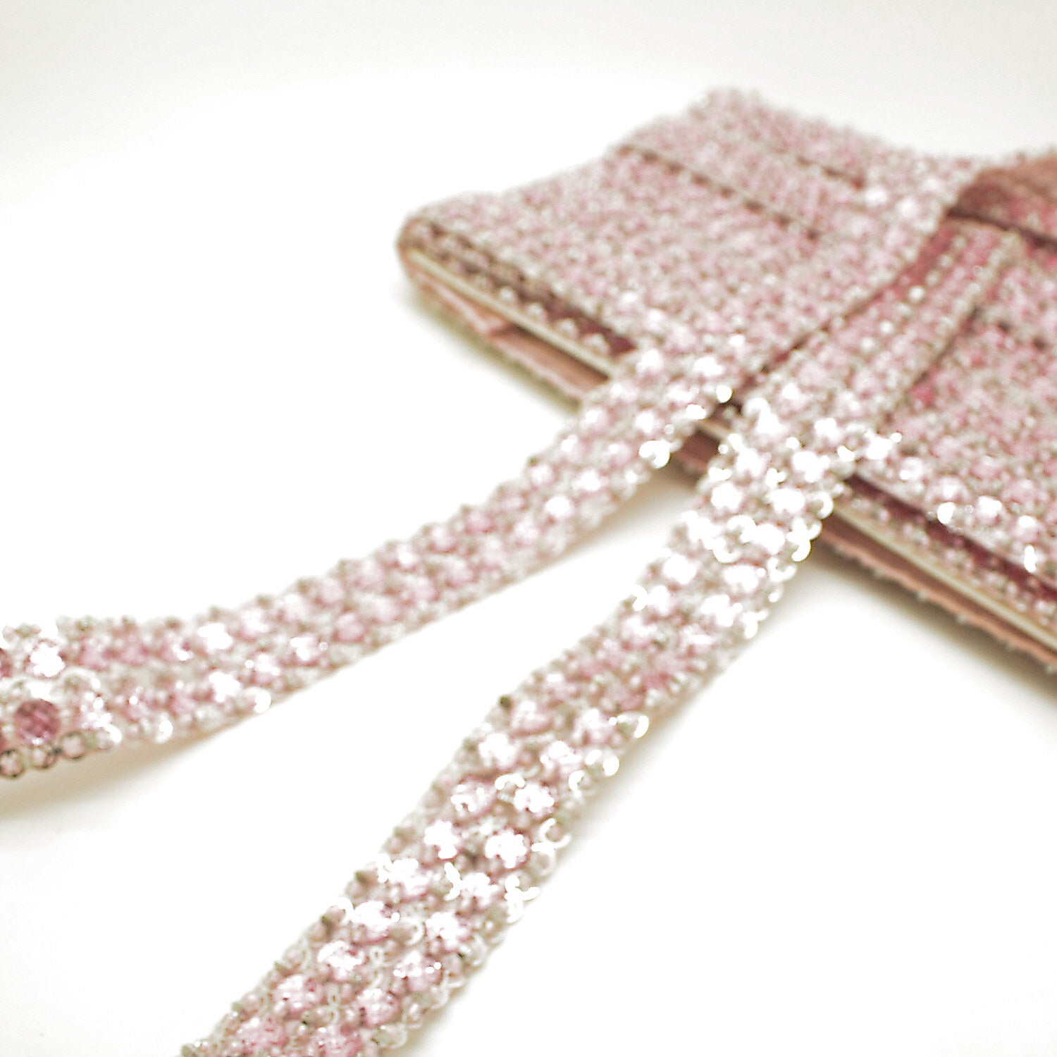 LIGHT PINK RHINESTONE TRIM - sarahi.NYC